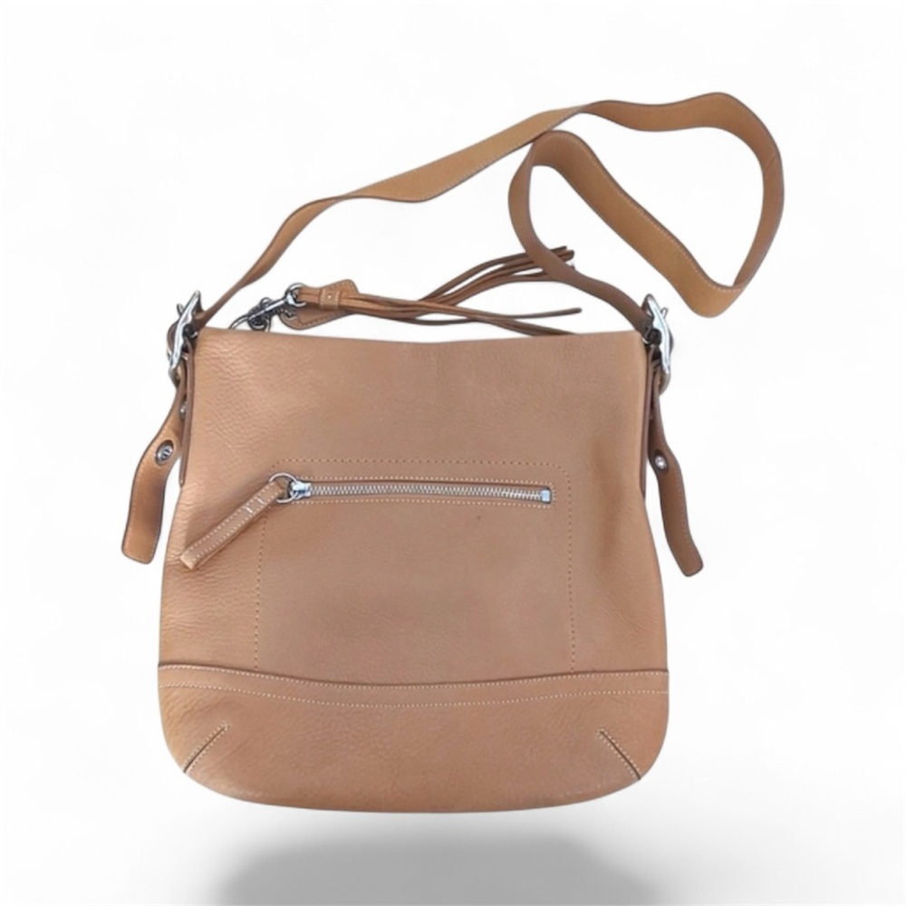 Coach Vintage Legacy Soft Pebbled Leather Slim Duffel- Tan